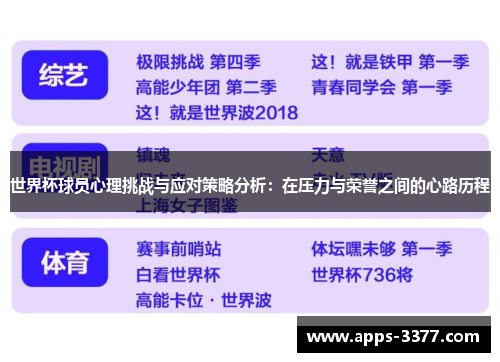世界杯球员心理挑战与应对策略分析：在压力与荣誉之间的心路历程
