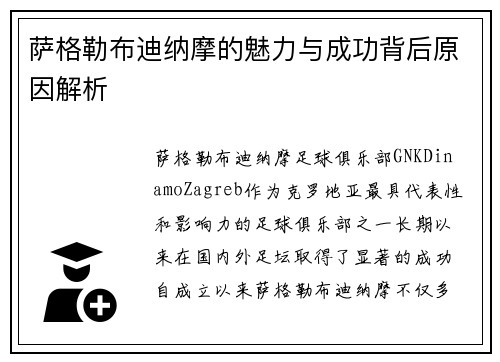 萨格勒布迪纳摩的魅力与成功背后原因解析